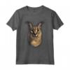 Big Floppa alias Gregory - Maglietta Meme Low Poly Caracal Cat con Orecchie Grandi - Ideale per gli Amanti dei Meme e dei Gatti