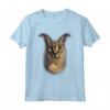 Big Floppa alias Gregory - Maglietta Meme Low Poly Caracal Cat con Orecchie Grandi - Ideale per gli Amanti dei Meme e dei Gatti