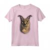 Big Floppa alias Gregory - Maglietta Meme Low Poly Caracal Cat con Orecchie Grandi - Ideale per gli Amanti dei Meme e dei Gatti