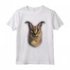 Big Floppa alias Gregory - Maglietta Meme Low Poly Caracal Cat con Orecchie Grandi - Ideale per gli Amanti dei Meme e dei Gatti