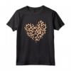 Cuore Leopardato - Maglietta Donna Carina con Motivo a Cuore Grafico - Ideale per Festa della Mamma o Compleanno