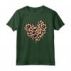 Cuore Leopardato - Maglietta Donna Carina con Motivo a Cuore Grafico - Ideale per Festa della Mamma o Compleanno