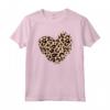 Cuore Leopardato - Maglietta Donna Carina con Motivo a Cuore Grafico - Ideale per Festa della Mamma o Compleanno
