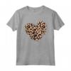 Cuore Leopardato - Maglietta Donna Carina con Motivo a Cuore Grafico - Ideale per Festa della Mamma o Compleanno