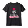 Keep Calm I'm Teenager - Maglietta Compleanno Ragazza 13 anni - Ideale Regalo Personalizzato per Adolescenti - HapTiger