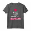 Keep Calm I'm Teenager - Maglietta Compleanno Ragazza 13 anni - Ideale Regalo Personalizzato per Adolescenti - HapTiger