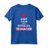 Keep Calm I'm Teenager - Maglietta Compleanno Ragazza 13 anni - Ideale Regalo Personalizzato per Adolescenti - HapTiger