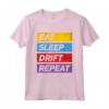 EAT SLEEP DRIFT REPEAT - Maglietta alla Deriva Car Tuning JDM - Regalo per Appassionati di Auto e Drift