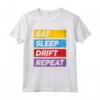 EAT SLEEP DRIFT REPEAT - Maglietta alla Deriva Car Tuning JDM - Regalo per Appassionati di Auto e Drift