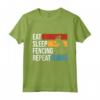 Eat Sleep Fencing Repeat - Maglietta da Scherma per Appassionati - Abbigliamento Ideale per Allenamenti e Gare