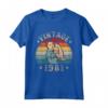 Vintage 1981 - 43º Compleanno Donne Signore Maglietta - Regalo Compleanno Retro 1981