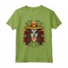 La Calavera Catrina - Santa Muerte - Teschio di zucchero Maglietta per il Dia de los Muertos - Costume Messicano e Ispanico