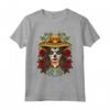 La Calavera Catrina - Santa Muerte - Teschio di zucchero Maglietta per il Dia de los Muertos - Costume Messicano e Ispanico