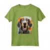 HapTiger Maglietta - Bluetick Coonhound Splash Art Happy - Ideale per Proprietari di Bluetick Coonhound - Regalo Unico