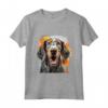 HapTiger Maglietta - Bluetick Coonhound Splash Art Happy - Ideale per Proprietari di Bluetick Coonhound - Regalo Unico