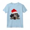 Bluetick Coonhound Cane Babbo Natale Cappello Natale Maglietta - HapTiger - Ideale per gli Amanti dei Cani Natale