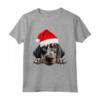 Bluetick Coonhound Cane Babbo Natale Cappello Natale Maglietta - HapTiger - Ideale per gli Amanti dei Cani Natale