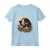 Grafica Bluetick Coonhound Sunflowers - Maglietta per Amanti dei Cani e dei Girasoli - Cane Bluetick Coonhound