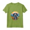 Donna Simpatico Cucciolo Bluetick Coonhound Flower Mountain Sunset Maglietta - Ideale per Amanti dei Cani e della Natura - Acquista Online