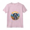 Donna Simpatico Cucciolo Bluetick Coonhound Flower Mountain Sunset Maglietta - Ideale per Amanti dei Cani e della Natura - Acquista Online