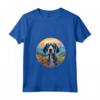Donna Simpatico Cucciolo Bluetick Coonhound Flower Mountain Sunset Maglietta - Ideale per Amanti dei Cani e della Natura - Acquista Online