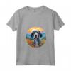 Donna Simpatico Cucciolo Bluetick Coonhound Flower Mountain Sunset Maglietta - Ideale per Amanti dei Cani e della Natura - Acquista Online