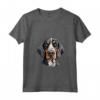 Donna Simpatico Cucciolo di Bluetick Coonhound Face - Maglietta Amante dei Cani con Collo a V - Ideale per Proprietari e Addestratori