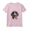 Donna Simpatico Cucciolo di Bluetick Coonhound Face - Maglietta Amante dei Cani con Collo a V - Ideale per Proprietari e Addestratori