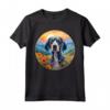 Simpatico Cucciolo Bluetick Coonhound Flower Mountain Sunset Maglietta - Ideale per Amanti dei Cani e della Natura - Acquista Online
