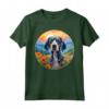 Simpatico Cucciolo Bluetick Coonhound Flower Mountain Sunset Maglietta - Ideale per Amanti dei Cani e della Natura - Acquista Online