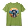 Simpatico Cucciolo Bluetick Coonhound Flower Mountain Sunset Maglietta - Ideale per Amanti dei Cani e della Natura - Acquista Online