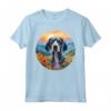 Simpatico Cucciolo Bluetick Coonhound Flower Mountain Sunset Maglietta - Ideale per Amanti dei Cani e della Natura - Acquista Online