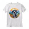 Simpatico Cucciolo Bluetick Coonhound Flower Mountain Sunset Maglietta - Ideale per Amanti dei Cani e della Natura - Acquista Online