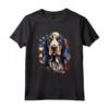 Bluetick Coonhound Pride - Maglietta Bandiera USA per Amanti dei Cani - Ideale per Festività Americane