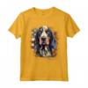 Bluetick Coonhound Pride - Maglietta Bandiera USA per Amanti dei Cani - Ideale per Festività Americane