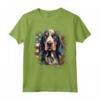 Bluetick Coonhound Pride - Maglietta Bandiera USA per Amanti dei Cani - Ideale per Festività Americane