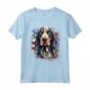 Bluetick Coonhound Pride - Maglietta Bandiera USA per Amanti dei Cani - Ideale per Festività Americane