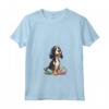 Donna Bluetick Coonhound - Happy Easter Razza di Cane Maglietta con Collo a V - Regalo Pasquale per Amanti dei Cani