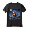 Notte stellata Bluetick Coonhound - Maglietta per Amanti dei Cani - Arte Van Gogh