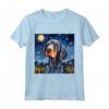Notte stellata Bluetick Coonhound - Maglietta per Amanti dei Cani - Arte Van Gogh