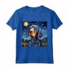 Notte stellata Bluetick Coonhound - Maglietta per Amanti dei Cani - Arte Van Gogh