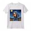 Notte stellata Bluetick Coonhound - Maglietta per Amanti dei Cani - Arte Van Gogh