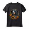 Sunflower Hippie Floral Bluetick Coonhound Cane Maglietta - Retro '70s Style - Ideale per Amanti dei Cani e Fioristi