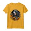 Sunflower Hippie Floral Bluetick Coonhound Cane Maglietta - Retro '70s Style - Ideale per Amanti dei Cani e Fioristi