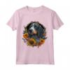 Sunflower Hippie Floral Bluetick Coonhound Cane Maglietta - Retro '70s Style - Ideale per Amanti dei Cani e Fioristi