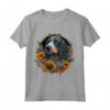 Sunflower Hippie Floral Bluetick Coonhound Cane Maglietta - Retro '70s Style - Ideale per Amanti dei Cani e Fioristi