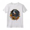 Sunflower Hippie Floral Bluetick Coonhound Cane Maglietta - Retro '70s Style - Ideale per Amanti dei Cani e Fioristi
