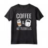 Kettlebells & Coffee - Divertente T-shirt per l'Allenamento HIIT in Palestra - Ideale per Amanti del Fitness e del Caffè