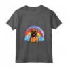 Donna Carino Boerboel Rainbow Cloud South African Mastiff Puppy Dog Maglietta con Collo a V - Felicità Boerboel T-shirt per Amanti dei Cani