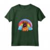Donna Carino Boerboel Rainbow Cloud South African Mastiff Puppy Dog Maglietta con Collo a V - Felicità Boerboel T-shirt per Amanti dei Cani